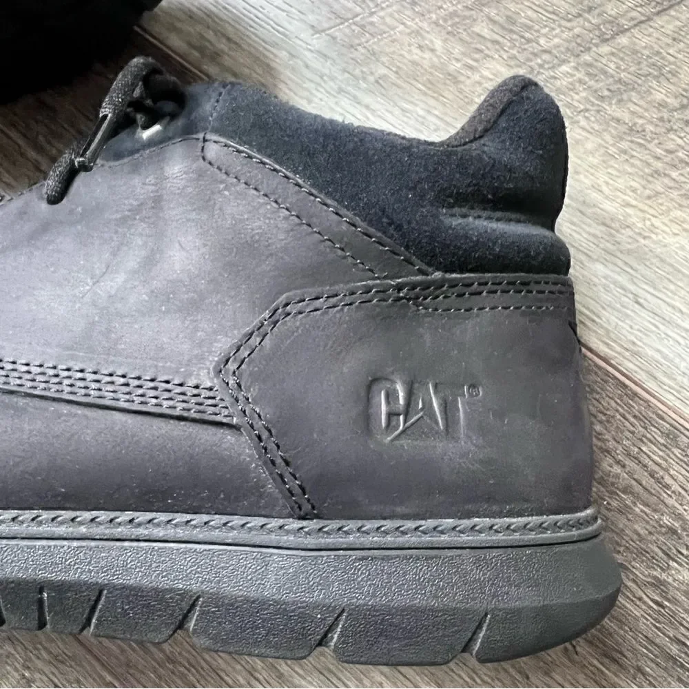 Caterpillar Men’s Leather Chukka Boots Black Size 12 Cat Shoes